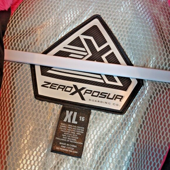 ZeroXposur Jacket XL (16) Black White Ski Coat Hood Coat insulated Water / Wind - Picture 12 of 16